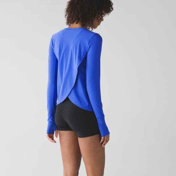 lululemon athletica Tops - Lululemon Sunaway Runaway Long Sleeve in Harbor Blue